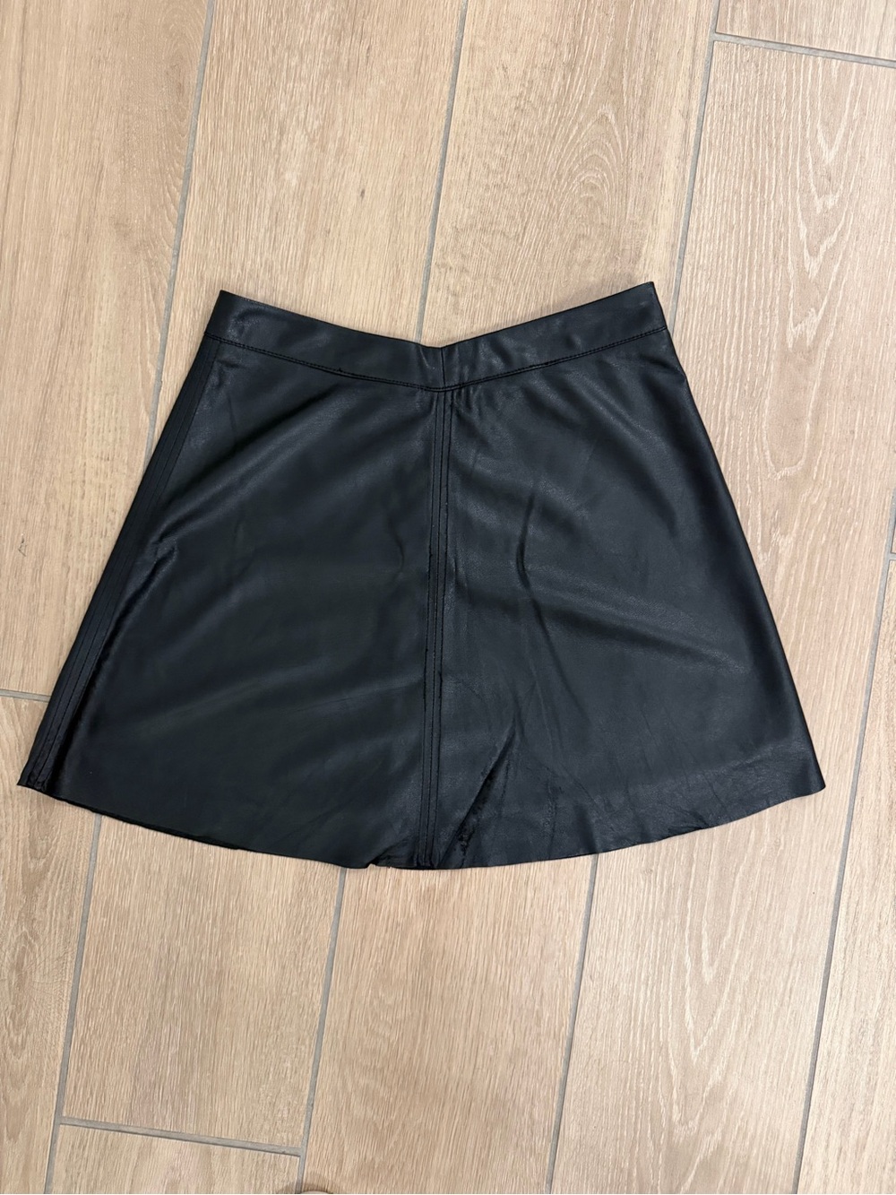 Sanctuary Black Faux Leather Circle Skirt